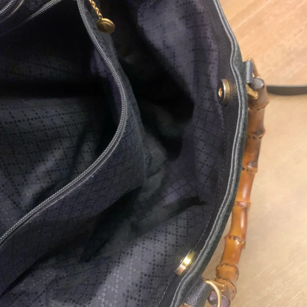 Authentic Gucci, bamboo black suede 2 way bag - Picture 12 of 16